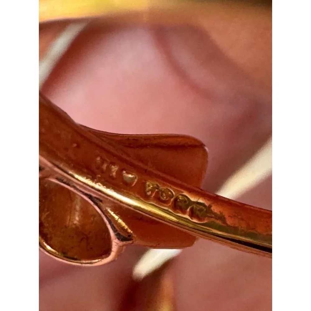 Kate Spade Gold Tone Bow Ring Size 8 Elegant Fashion Jewelry - Picture 9 of 11